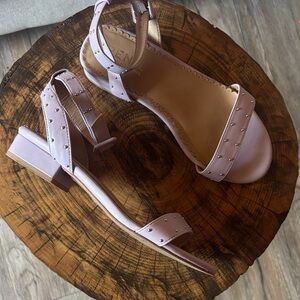 Penningtons / WIDE Fit /  Lilac Studded Sandals / Low Heel